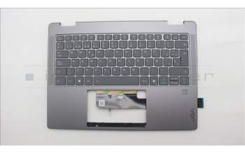 Lenovo 5CB1R61530 C-Cover with keyboard, Spanish, Luna Grey, FingerPrint, Non-Puresight Logo, UK
