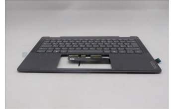 Lenovo 5CB1R61541 C-Cover with keyboard, Belgian, Luna Grey, FingerPrint, Non-Puresight Logo, UK