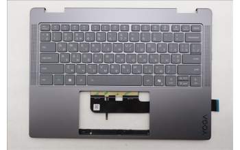 Lenovo 5CB1R61574 C-Cover with keyboard, Ukraine, Luna Grey, Non-FingerPrint, Non-Puresight Logo, US