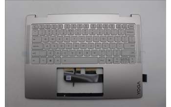 Lenovo 5CB1R61634 C-Cover with keyboard, US English Euro, Seashell, Non-FingerPrint, Non-Puresight Logo, US