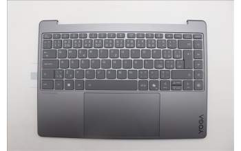 Lenovo 5CB1R61673 C-Cover with keyboard, Czech Slovakian, Luna Grey, Non-Puresight Logo, Screw, UK