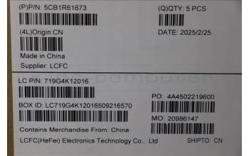 Lenovo 5CB1R61673 C-Cover with keyboard, Czech Slovakian, Luna Grey, Non-Puresight Logo, Screw, UK