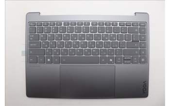 Lenovo 5CB1R61681 C-Cover with keyboard, Hebrew, Luna Grey, Non-Puresight Logo, Screw, US