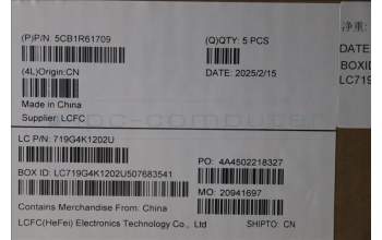 Lenovo 5CB1R61709 C-Cover with keyboard, German, Cosmic Blue, Puresight Logo, Screw