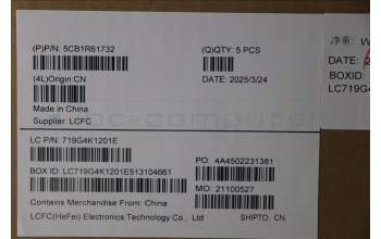 Lenovo 5CB1R61732 C-Cover with keyboard, Bulgarian, Cosmic Blue, Non-Puresight Logo, Screw, UK