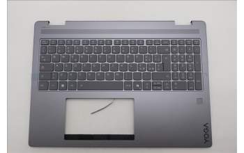 Lenovo 5CB1R67991 C-Cover with keyboard, Italian, Luna Grey, Puresight Logo, FingerPrint, UK