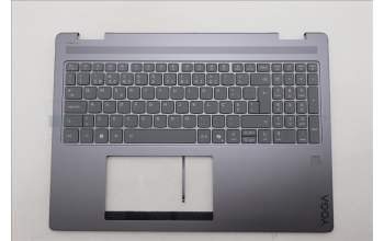 Lenovo 5CB1R68007 C-Cover with keyboard, Portuguese, Luna Grey, Puresight Logo, FingerPrint, UK