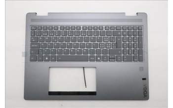Lenovo 5CB1R68016 C-Cover with keyboard, Switzerland, Luna Grey, Non-Puresight Logo, FingerPrint, UK