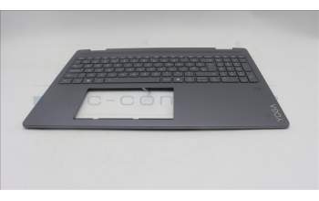 Lenovo 5CB1R68024 C-Cover with keyboard, UK English, Luna Grey, Non-Puresight Logo, FingerPrint, UK