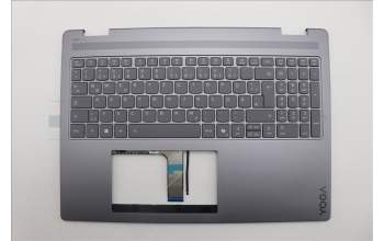 Lenovo 5CB1R68061 C-Cover with keyboard, German, Luna Grey, Puresight Logo, Non-FingerPrint, UK