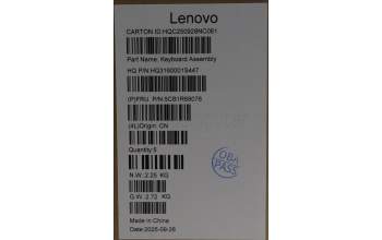 Lenovo 5CB1R68076 C-Cover with keyboard, Switzerland, Luna Grey, Non-Puresight Logo, Non-FingerPrint, UK