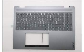 Lenovo 5CB1R68084 C-Cover with keyboard, UK English, Luna Grey, Non_Puresight Logo, Non_FingerPrint