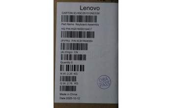 Lenovo 5CB1R68084 C-Cover with keyboard, UK English, Luna Grey, Non-Puresight Logo, Non-FingerPrint, UK