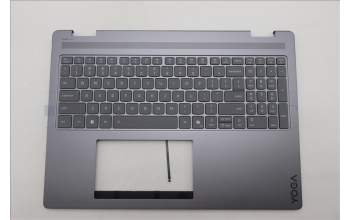 Lenovo 5CB1R68087 C-Cover with keyboard, English, Luna Grey, Puresight Logo, Non-FingerPrint, US