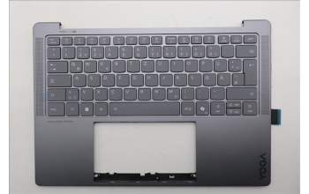Lenovo 5CB1R68314 C-Cover with keyboard, German, Luna Grey, Puresight Logo, UK