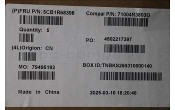 Lenovo 5CB1R68398 C-Cover with keyboard, Spanish, Seashell, Puresight Logo, UK