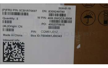Lenovo 5CB1R70697 Tastatur inkl. Topcase ASM_BUL W21SQ LG BL