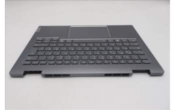 Lenovo 5CB1R71045 C-Cover with keyboard, German, Luna Grey, Backlight, UK