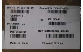 Lenovo 5CB1R71061 C-Cover with keyboard, Arabic, Luna Grey, US