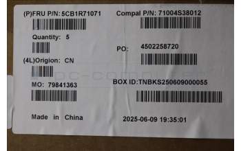 Lenovo 5CB1R71071 C-Cover with keyboard, Nordic, Luna Grey, UK