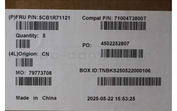 Lenovo 5CB1R71121 C-Cover with keyboard, Russian, Luna Grey, US