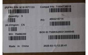 Lenovo 5CB1R71133 C-Cover with keyboard, French, Luna Grey, US