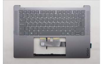 Lenovo 5CB1R71137 C-Cover with keyboard, Belgian, Luna Grey, UK