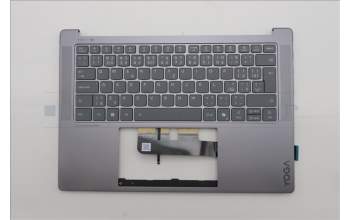 Lenovo 5CB1R71142 C-Cover with keyboard, Czech Slovakian, Luna Grey, UK