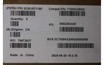 Lenovo 5CB1R71150 C-Cover with keyboard, US English Euro, Luna Grey, US