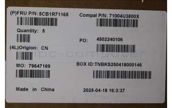 Lenovo 5CB1R71165 C-Cover with keyboard, French, Luna Grey, US