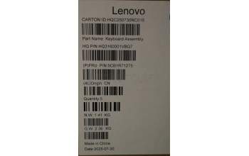 Lenovo 5CB1R71275 C-Cover with keyboard, Portuguese, Tidal Teal, Non-FingerPrint, Puresight Logo, UK