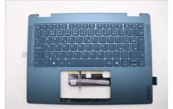 Lenovo 5CB1R71286 C-Cover with keyboard, Czech Slovakian, Tidal Teal, Non-FingerPrint, Puresight Logo, UK