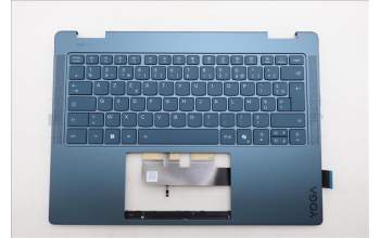 Lenovo 5CB1R71291 C-Cover with keyboard, French, Tidal Teal, Non-FingerPrint, Puresight Logo, US