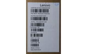 Lenovo 5CB1R71342 C-Cover with keyboard, French, Seashell, FingerPrint, Puresight Logo, US