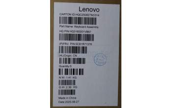 Lenovo 5CB1R71378 C-Cover with keyboard, Italian, Tidal Teal, Non-FingerPrint, Non-Puresight Logo, UK