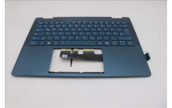 Lenovo 5CB1R71383 C-Cover with keyboard, German, Tidal Teal, Non-FingerPrint, Non-Puresight Logo, UK
