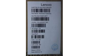 Lenovo 5CB1R71397 C-Cover with keyboard, Czech Slovakian, Tidal Teal, Non-FingerPrint, Non-Puresight Logo, UK
