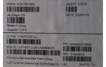 Lenovo 5CB1R91582 C-Cover with keyboard, Bulgarian, Luna Grey, DIS, UK