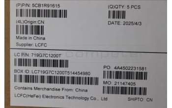 Lenovo 5CB1R91615 C-Cover with keyboard, US English Euro, Luna Grey, UMA, US