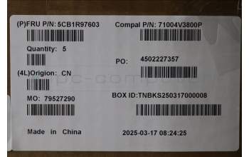 Lenovo 5CB1R97603 C-Cover with keyboard, UK English, Tidal Teal, UK