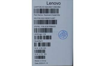 Lenovo 5CB1R98420 C-Cover with keyboard, Italian, Seashell, FingerPrint, Non-Puresight Logo, UK