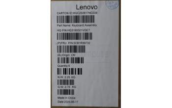 Lenovo 5CB1R99732 C-Cover with keyboard, Belgian, Seashell, FingerPrint, Non-Puresight Logo, UK