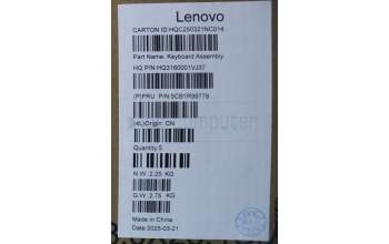 Lenovo 5CB1R99779 C-Cover with keyboard, UK English, Seashell, Non-FingerPrint, Puresight Logo, UK