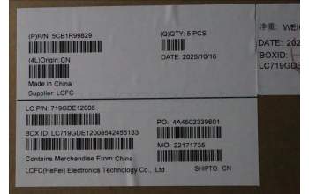 Lenovo 5CB1R99829 C-Cover with keyboard, UK English, Black, UK