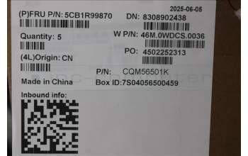 Lenovo 5CB1R99870 C-Cover with keyboard, Bulgarian, Arctic Grey, Backlight, H-series, UK