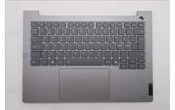 Lenovo 5CB1R99886 C-Cover with keyboard, Nordic, Arctic Grey, Backlight, H-series, UK