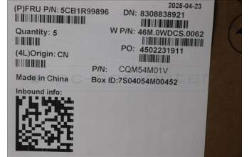 Lenovo 5CB1R99896 C-Cover with keyboard, Ukraine, Arctic Grey, Backlight, H-series, US