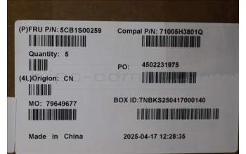 Lenovo 5CB1S00259 C-Cover with keyboard, Hungarian, Tidal Teal, Non-Puresight Logo, UK