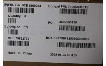 Lenovo 5CB1S00264 C-Cover with keyboard, Bulgarian, Tidal Teal, Non-Puresight Logo, UK