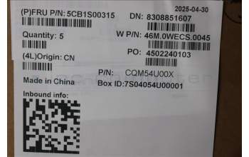 Lenovo 5CB1S00315 C-Cover with keyboard, Hebrew, Arctic Grey, Backlight, H-series, US